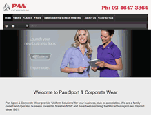 Tablet Screenshot of pansport.com.au